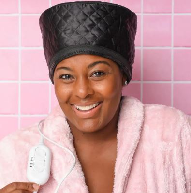 Bonnet Boucleur à Vapeur — Boucles Parfaites Cheveux Afro