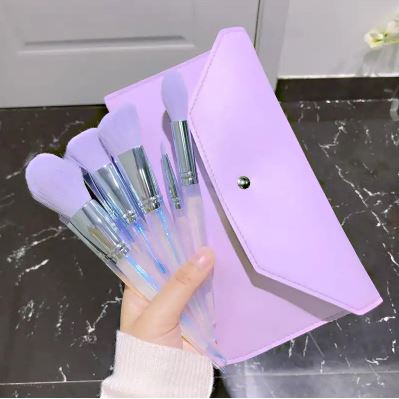 Set de Pinceaux Maquillage Violet — 10 Pièces