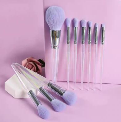 Set de Pinceaux Maquillage Violet — 10 Pièces